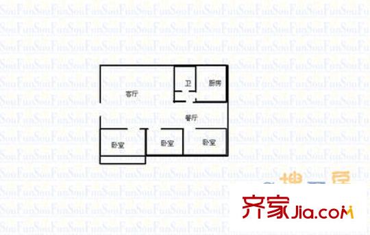 園丁園 3室 戶型圖