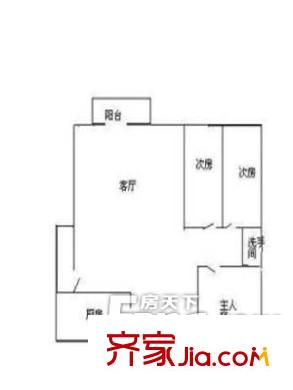 鴻豪花園戶型圖戶型圖（20130308） 3室2廳1衛(wèi)1廚