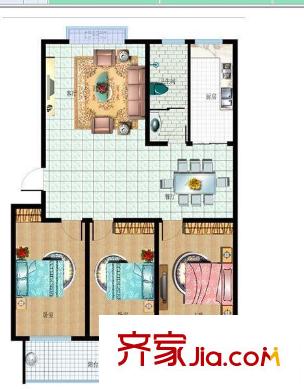 宮馨麗園戶型圖3室2廳1廚1衛(wèi)戶型圖 3室2廳1衛(wèi)1廚