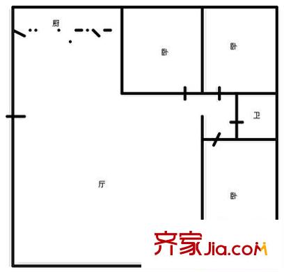 藝景嘉園 3室 戶型圖