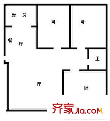 藝景嘉園 3室 戶型圖