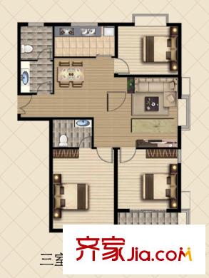 聯(lián)運(yùn)家園戶型圖N戶型 3室2廳2衛(wèi)1廚