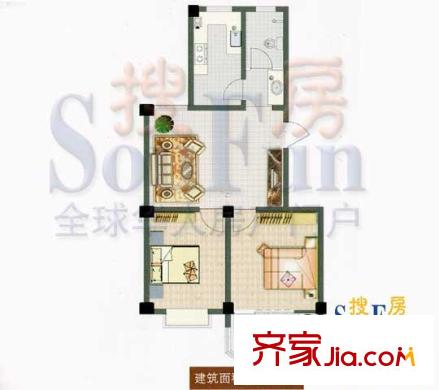 雍和家園戶型圖戶型圖 2室1廳1衛(wèi)1廚