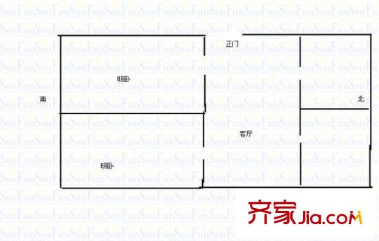 西上虞小區(qū) 2室 戶型圖