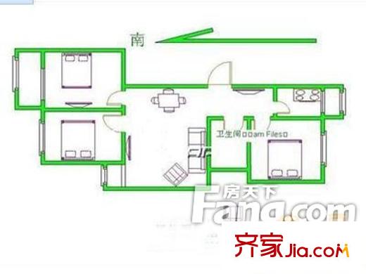 金福苑(福壽街金馬路)戶型圖戶型圖（20130308） 2室1廳1衛(wèi)1廚