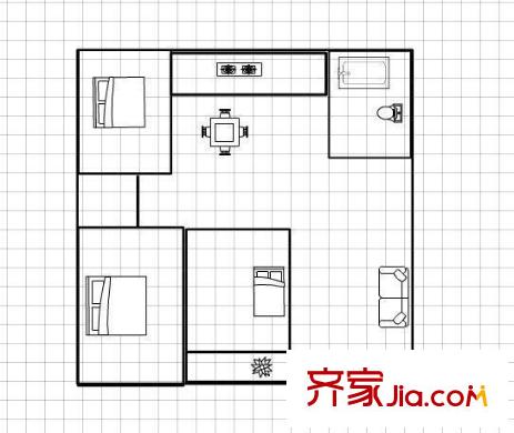 金城花園 3室 戶(hù)型圖