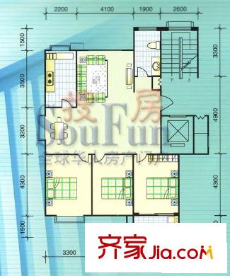 三友文錦苑戶型圖休憩空間 3室2廳2衛(wèi)1廚