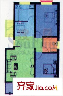 金都國際廣場戶型圖2室2廳1衛(wèi)1廚