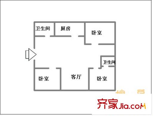 富華公寓 3室 戶型圖