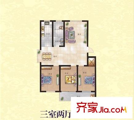 盛華園 3室 戶型圖