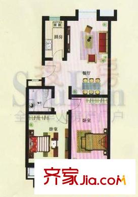 北苑小區(qū)戶型圖戶型圖（2室2廳1廚1衛(wèi)） 2室2廳1衛(wèi)1廚