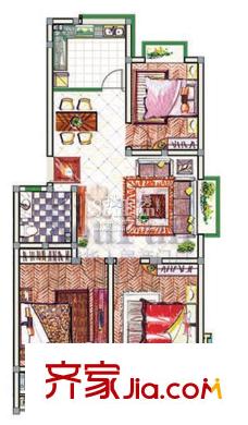 潤(rùn)澤苑戶型圖戶型圖 3室2廳1衛(wèi)1廚