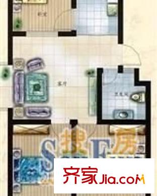 濰柴宿舍 3室 戶型圖