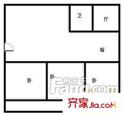 富華新村戶型圖戶型圖（3室2廳1廚1衛(wèi)） 3室2廳1衛(wèi)1廚