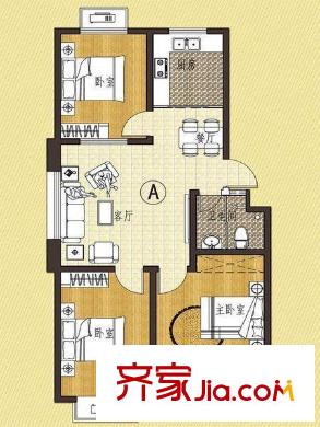 富華新村戶型圖戶型圖（3室2廳1廚1衛(wèi)） 3室2廳1衛(wèi)1廚