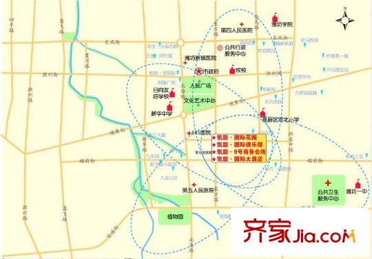 凱旋國際花園交通圖區(qū)位圖