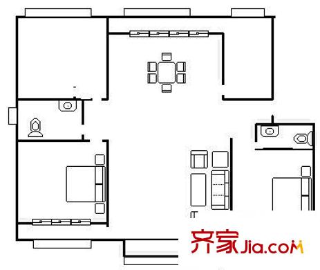 五洲佳苑戶型圖2室2廳1廚1衛(wèi)戶型圖 2室2廳1衛(wèi)1廚