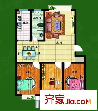 金都名苑戶型圖多層戶型 3室2廳1衛(wèi)1廚