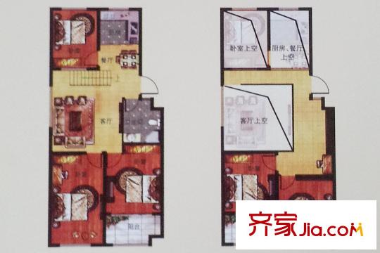 恒信錦繡名郡多層D戶型 3室2廳1衛(wèi)1廚