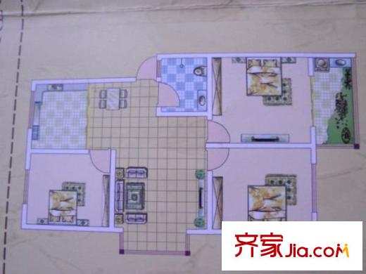 玉清嘉苑 3室 戶型圖