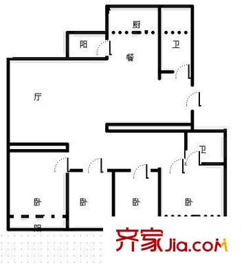 清荷園 4室 戶型圖