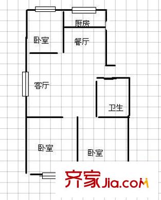 吉祥家園 3室 戶型圖
