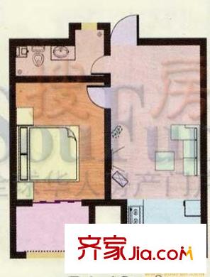 金都南苑戶型圖戶型圖 1室1廳1衛(wèi)1廚