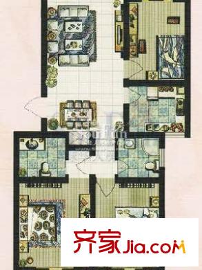 早春園小區(qū) 3室 戶型圖