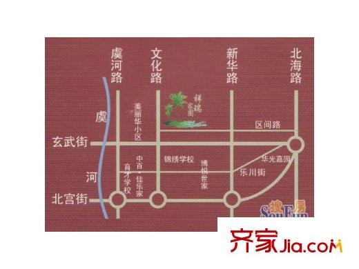 祥瑞家園交通圖區(qū)位圖