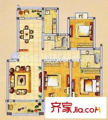 新港灣花園 6室 戶型圖
