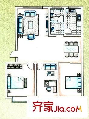 櫻園西區(qū) 3室 戶型圖