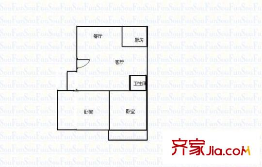 新華苑 2室 戶型圖