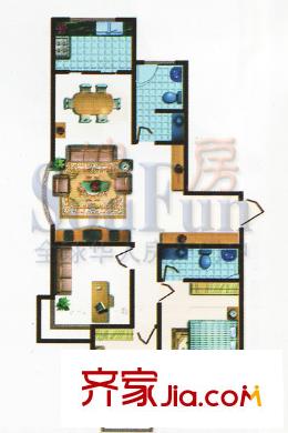 新海楓景戶型圖110-130平米 3室2廳2衛(wèi)1廚