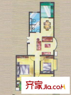 新海楓景戶型圖3#樓1單元 3室2廳1衛(wèi)1廚
