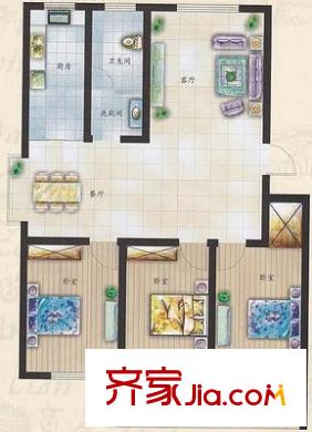 金華苑 3室 戶型圖