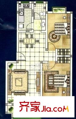 東方世紀(jì)城戶型圖戶型2 2室2廳1衛(wèi)1廚