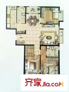金都花園戶型圖戶型圖 2室2廳1衛(wèi)1廚