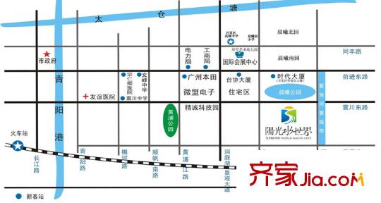 陽光水世界交通圖
