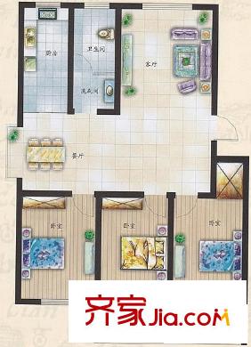 恒信領(lǐng)海國(guó)際戶型圖戶型圖 3室2廳1衛(wèi)1廚