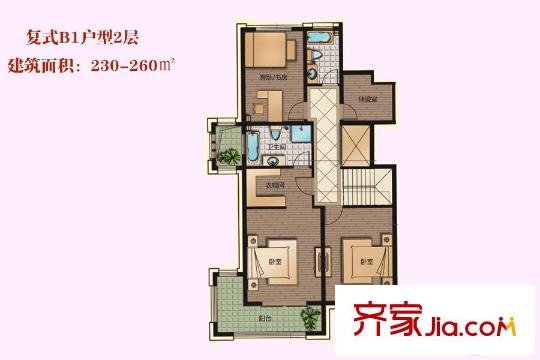 和潤尚公館風(fēng)雅復(fù)居B1二層層 3室2廳3衛(wèi)1廚