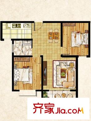 新城湖光山舍高層K戶型 2室2廳1衛(wèi)1廚