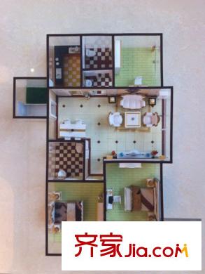 善水一期高層1/3號(hào)樓C戶(hù)型 3室2廳2衛(wèi)1廚