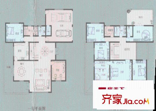 頤湖園別墅 戶型圖