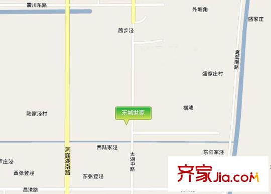 東城世家別墅交通圖