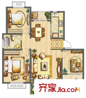 東城世家別墅戶型圖東城世家 戶型圖 3室2廳1衛(wèi) 3室2廳1衛(wèi)1廚