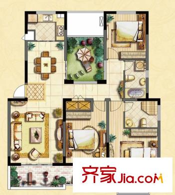 東城世家別墅戶型圖東城世家 戶型圖 3室2廳2衛(wèi) 3室2廳2衛(wèi)1廚