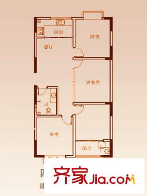 雋合花園一期4戶型 4室1廳1衛(wèi)1廚
