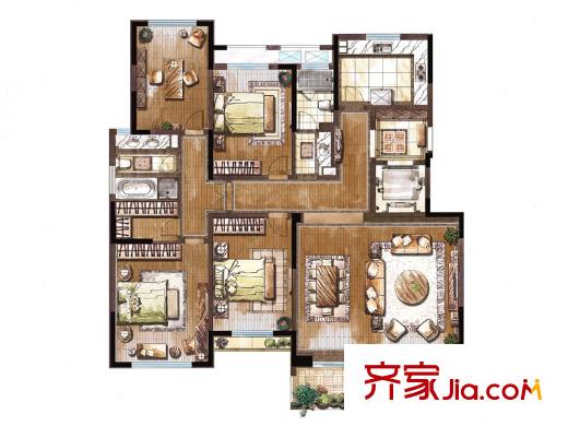 觀林一品11#12#14#II戶型 4室2廳2衛(wèi)1廚