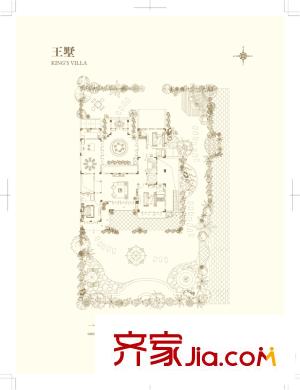 觀林一品王墅戶型圖 3室2廳1衛(wèi)1廚