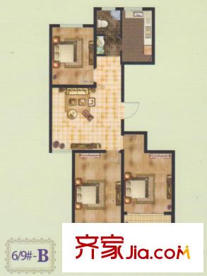 雷士書香宜家6戶型 3室1廳1衛(wèi)1廚